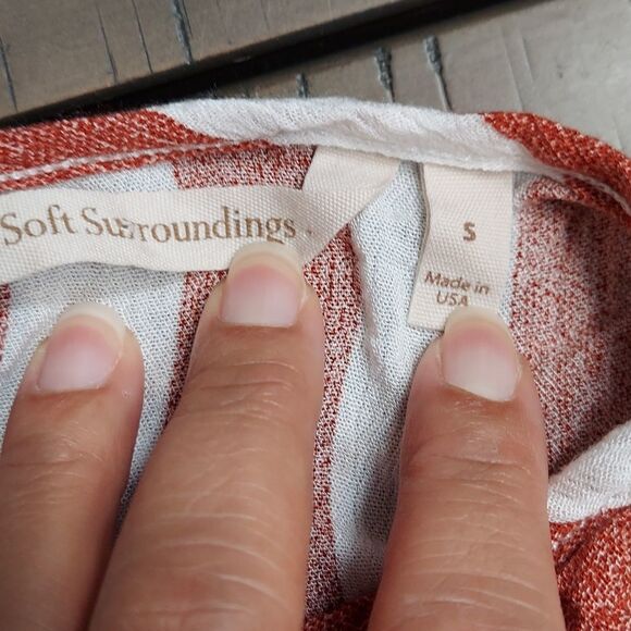 Soft Surroundings Cabana Striped Tunic Tank Sz S - Picture 5 of 9